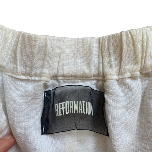 Reformation White Linen Blend Dress - Picture 2 of 6